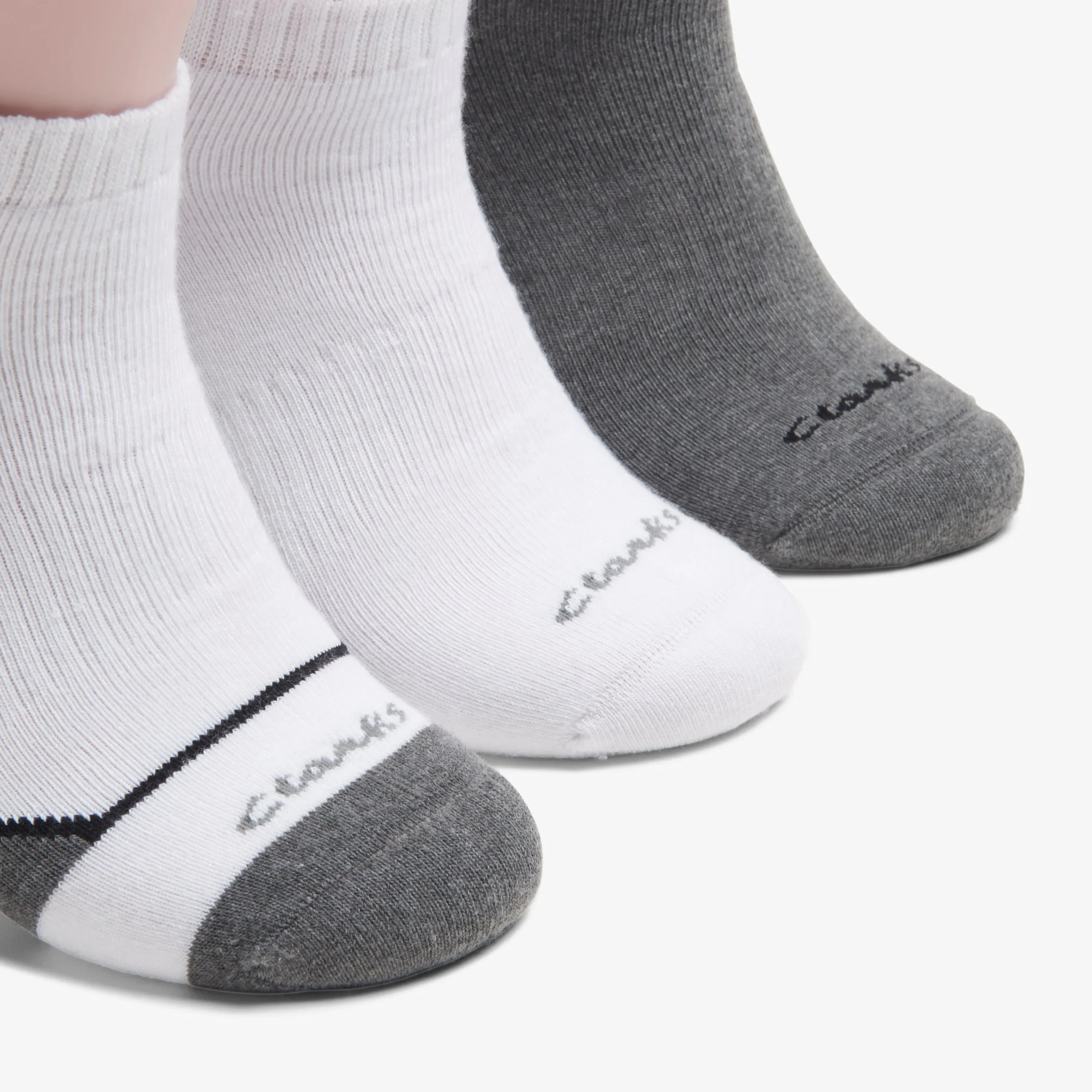 Clarks 3 Pack Athletic No Show Multicolour Shop