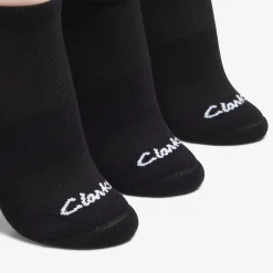 Clarks 3 Pack Solid Athletic Black Fashion