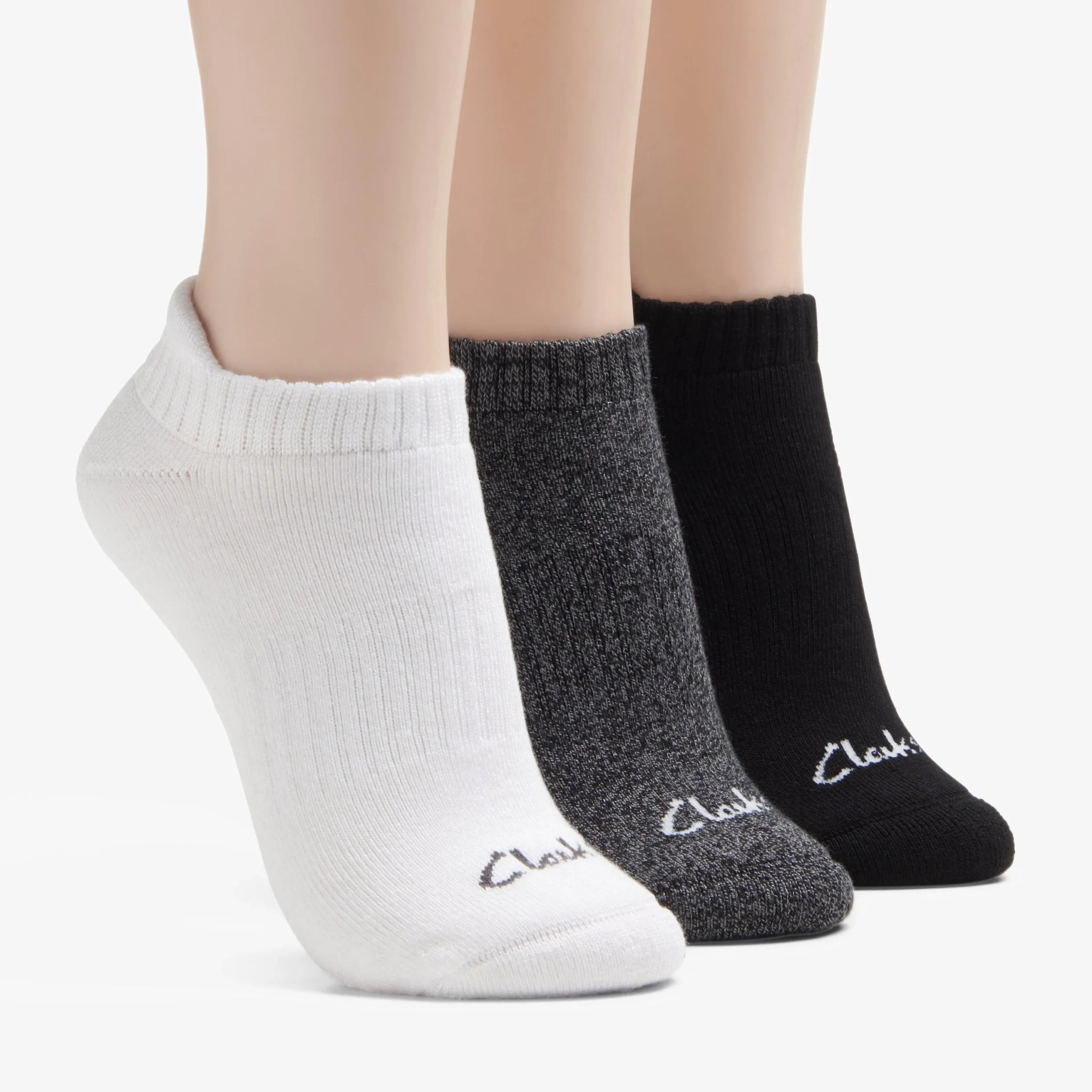 Clarks 3 Pack Solid Athletic Multicolour Cheap