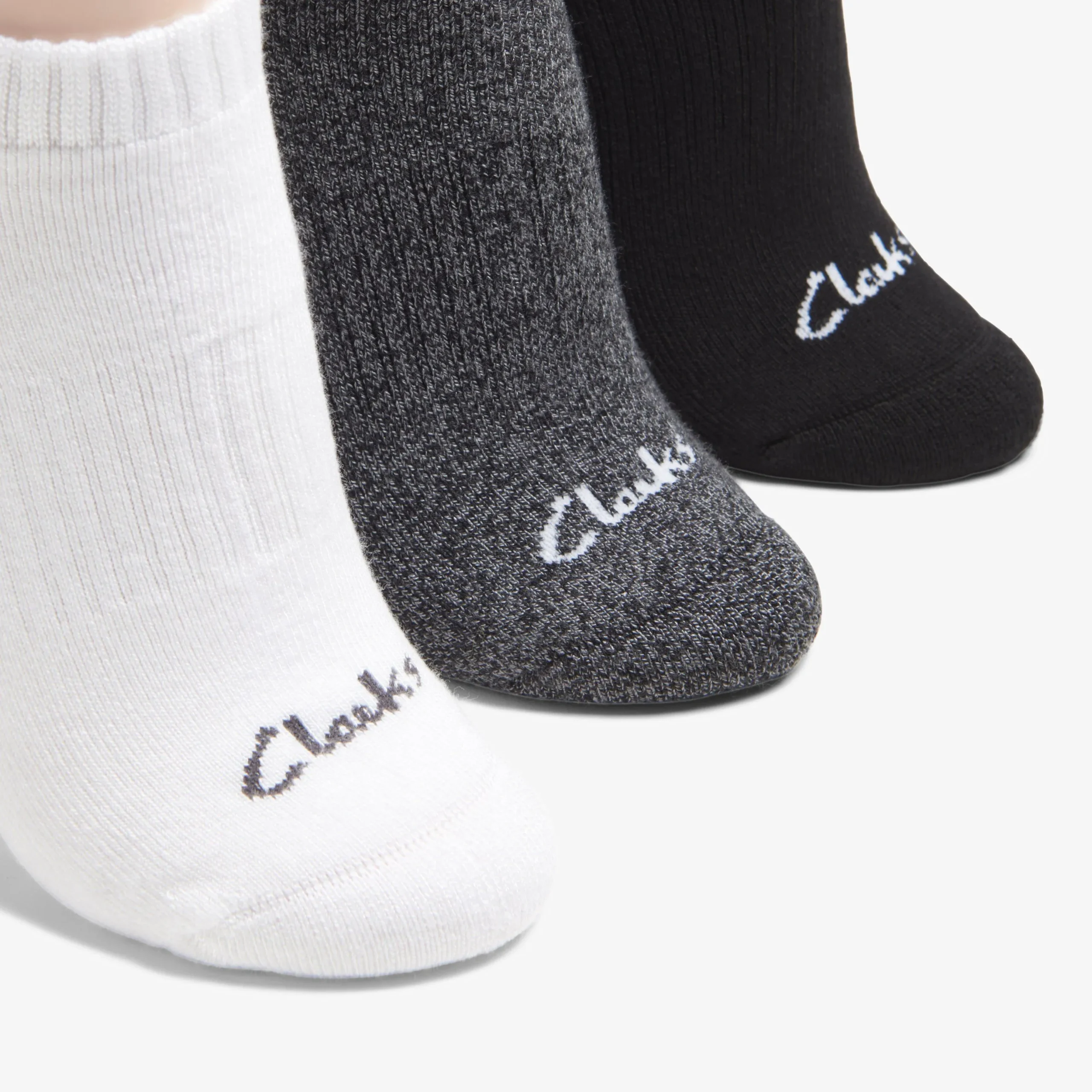Clarks 3 Pack Solid Athletic Multicolour Cheap