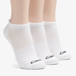 Clarks 3 Pack Solid Athletic White Online