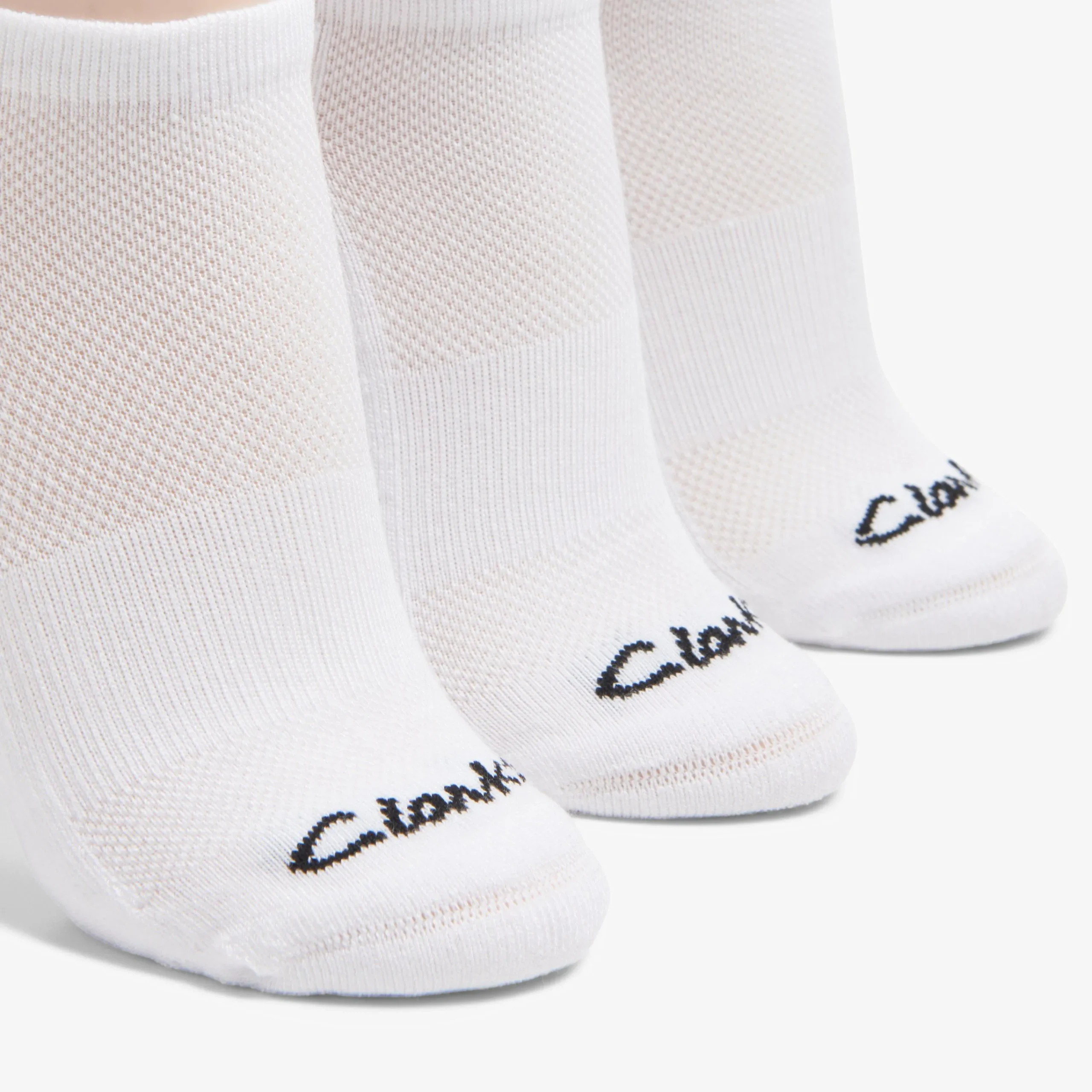 Clarks 3 Pack Solid Athletic White Online