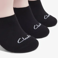 Clarks 3 pack Solid Liner Black Fashion