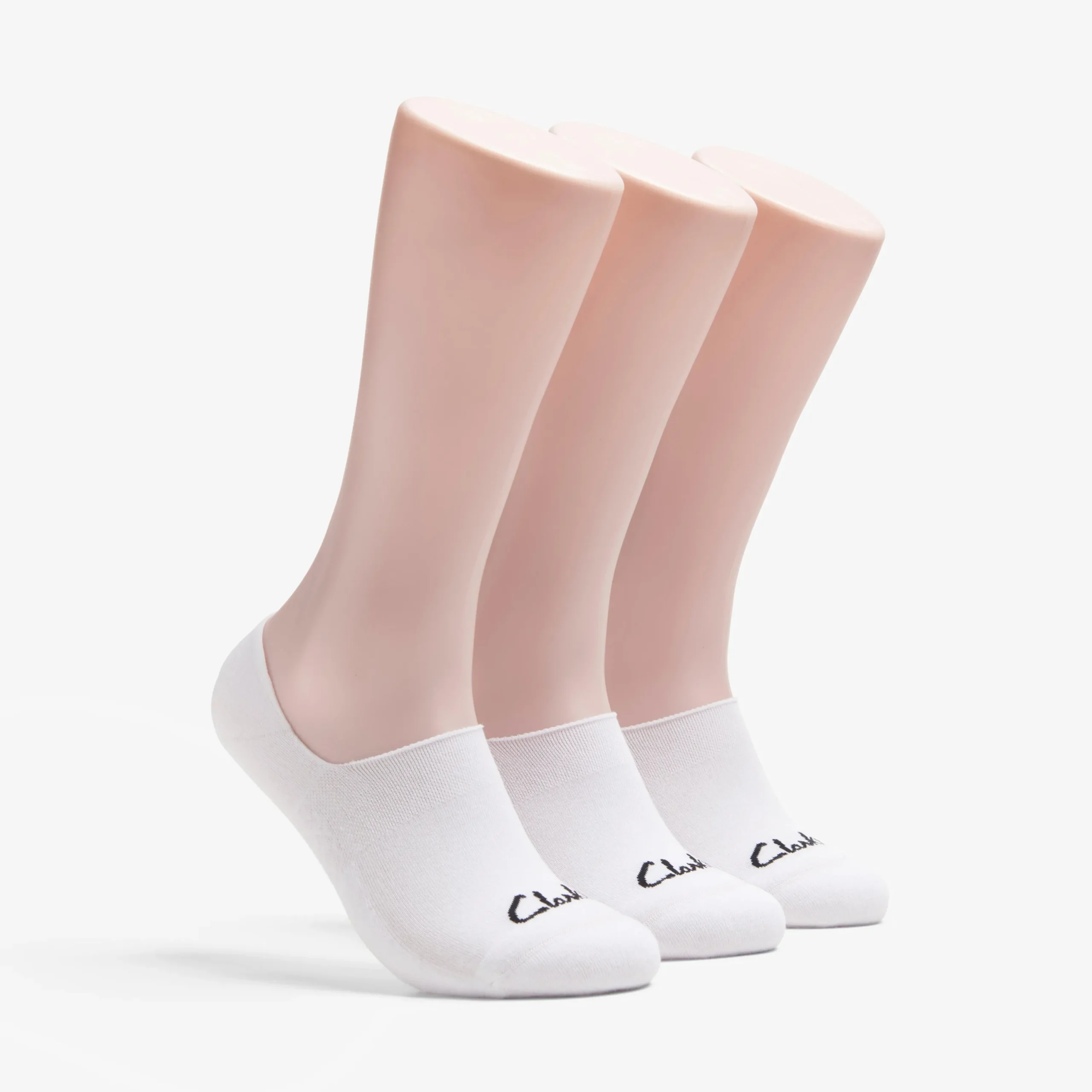 Clarks 3 pack Solid Liner White Sale