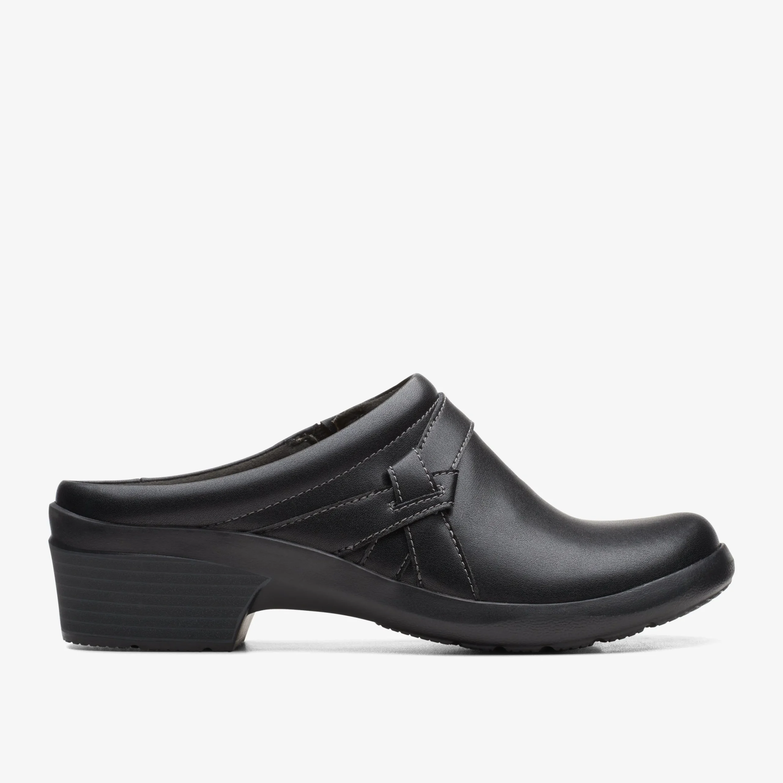 Clarks Angie Mist Black Leather New
