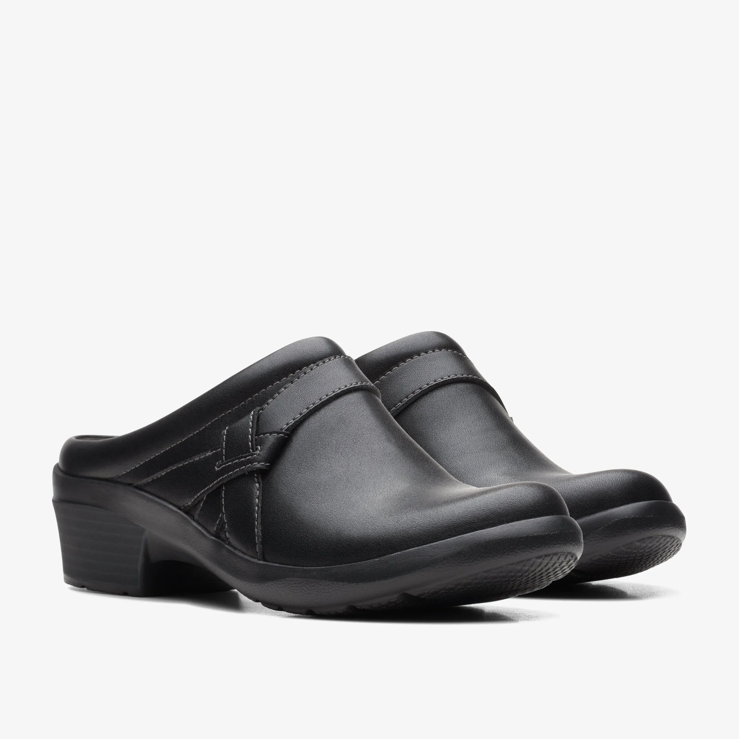 Clarks Angie Mist Black Leather New