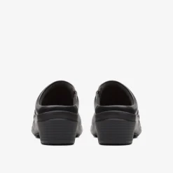 Clarks Angie Mist Black Leather New