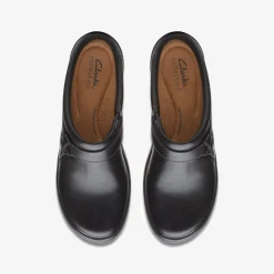 Clarks Angie Mist Black Leather New