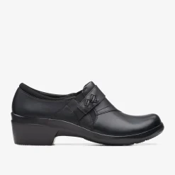 Clarks Angie Pearl Black Leather Cheap
