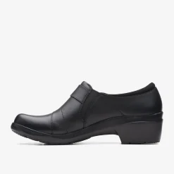 Clarks Angie Pearl Black Leather Cheap