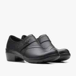 Clarks Angie Pearl Black Leather Cheap