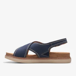 Clarks Arwell Sling Navy Nubuck Best Sale