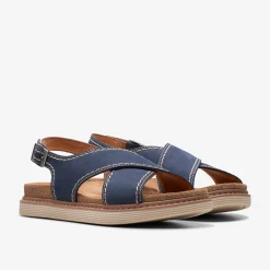 Clarks Arwell Sling Navy Nubuck Best Sale