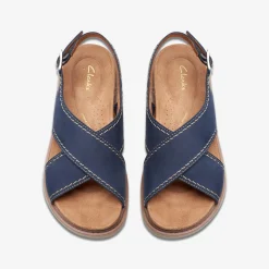 Clarks Arwell Sling Navy Nubuck Best Sale