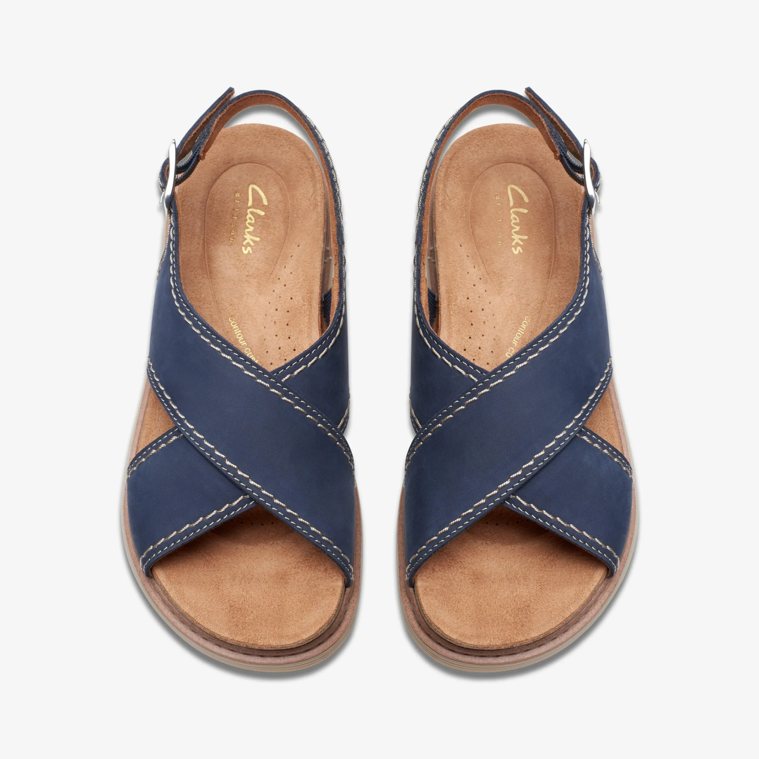 Clarks Arwell Sling Navy Nubuck Best Sale