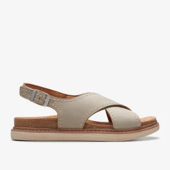 Clarks Arwell Sling Stone Nubuck Sale