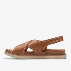 Clarks Arwell Sling Tan Leather Outlet