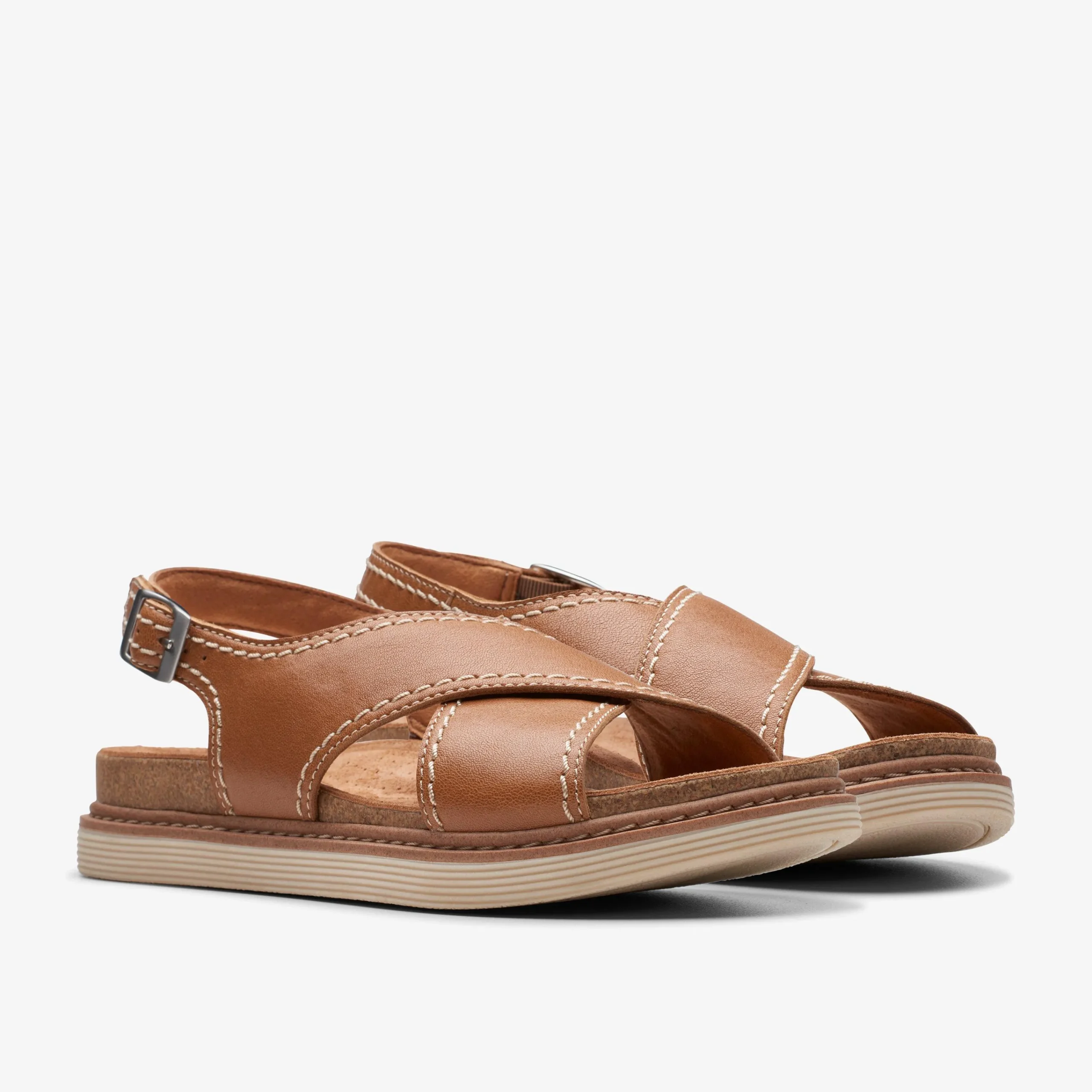 Clarks Arwell Sling Tan Leather Outlet