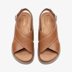 Clarks Arwell Sling Tan Leather Outlet