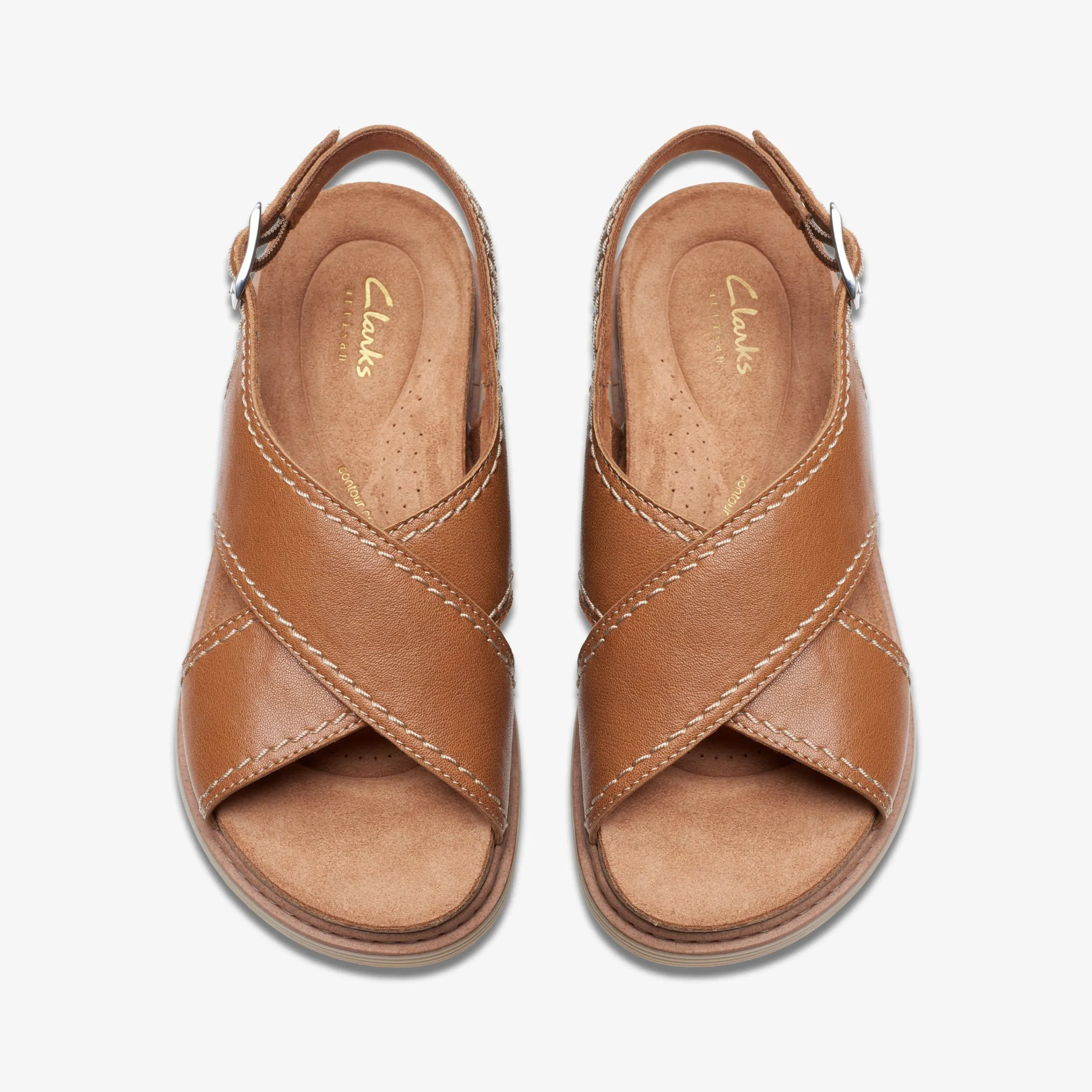 Clarks Arwell Sling Tan Leather Outlet