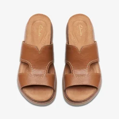 Clarks Arwell Walk Tan Leather Fashion