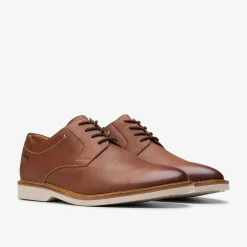 Clarks Atticus Leather Lace Dark Tan Leather Shop