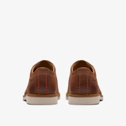 Clarks Atticus Leather Lace Dark Tan Leather Shop