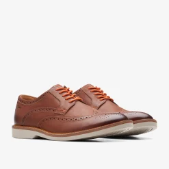 Clarks Atticus Leather Limit Dark Tan Leather Online