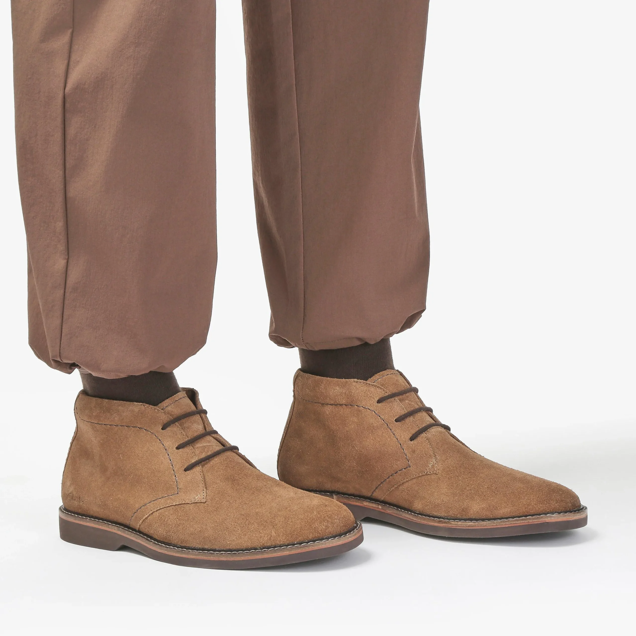 Clarks Atticus LT Hi Cognac Suede New