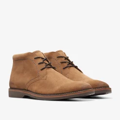 Clarks Atticus LT Hi Cognac Suede New