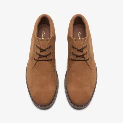 Clarks Atticus LT Hi Cognac Suede New