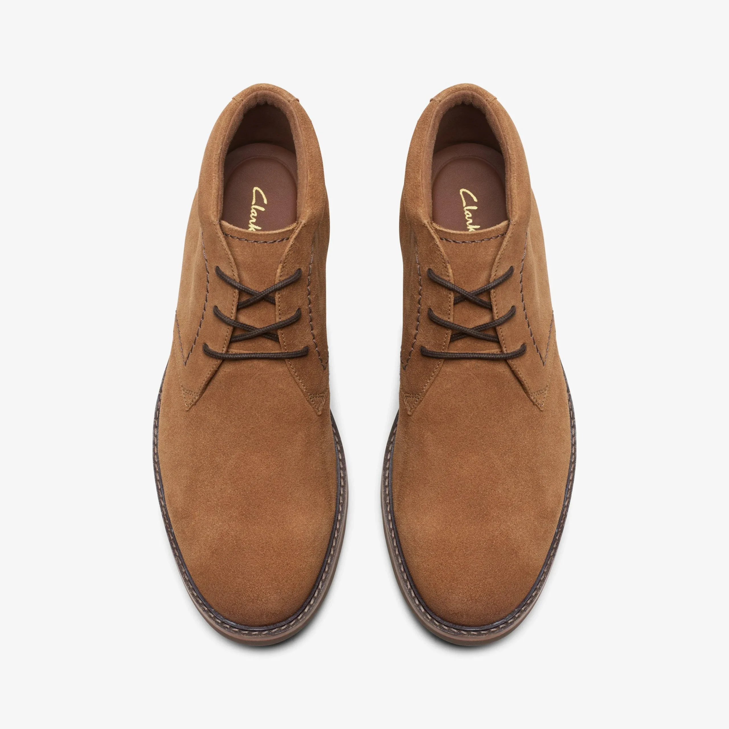 Clarks Atticus LT Hi Cognac Suede New