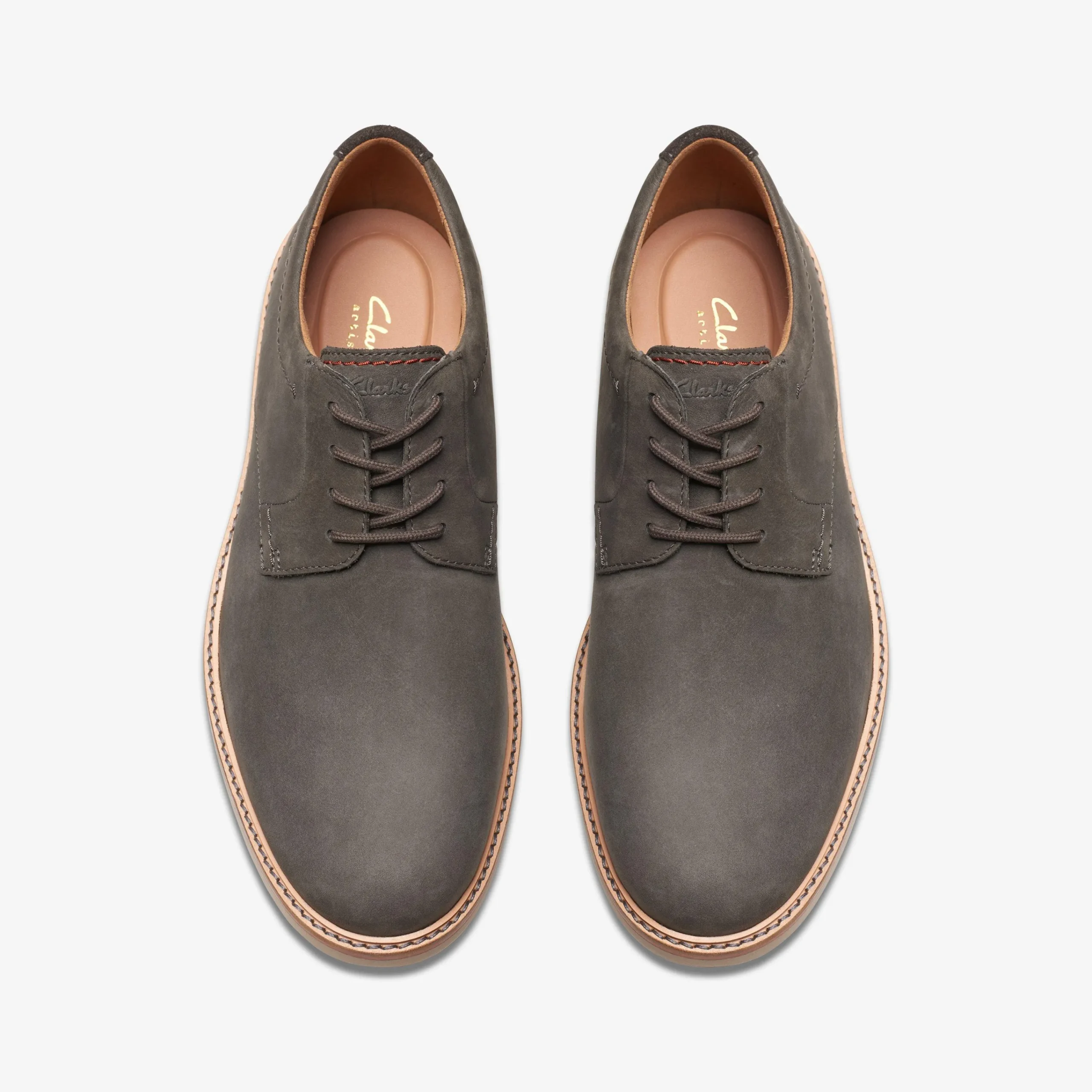 Clarks Atticus LT Lace Dark Grey Nubuck New