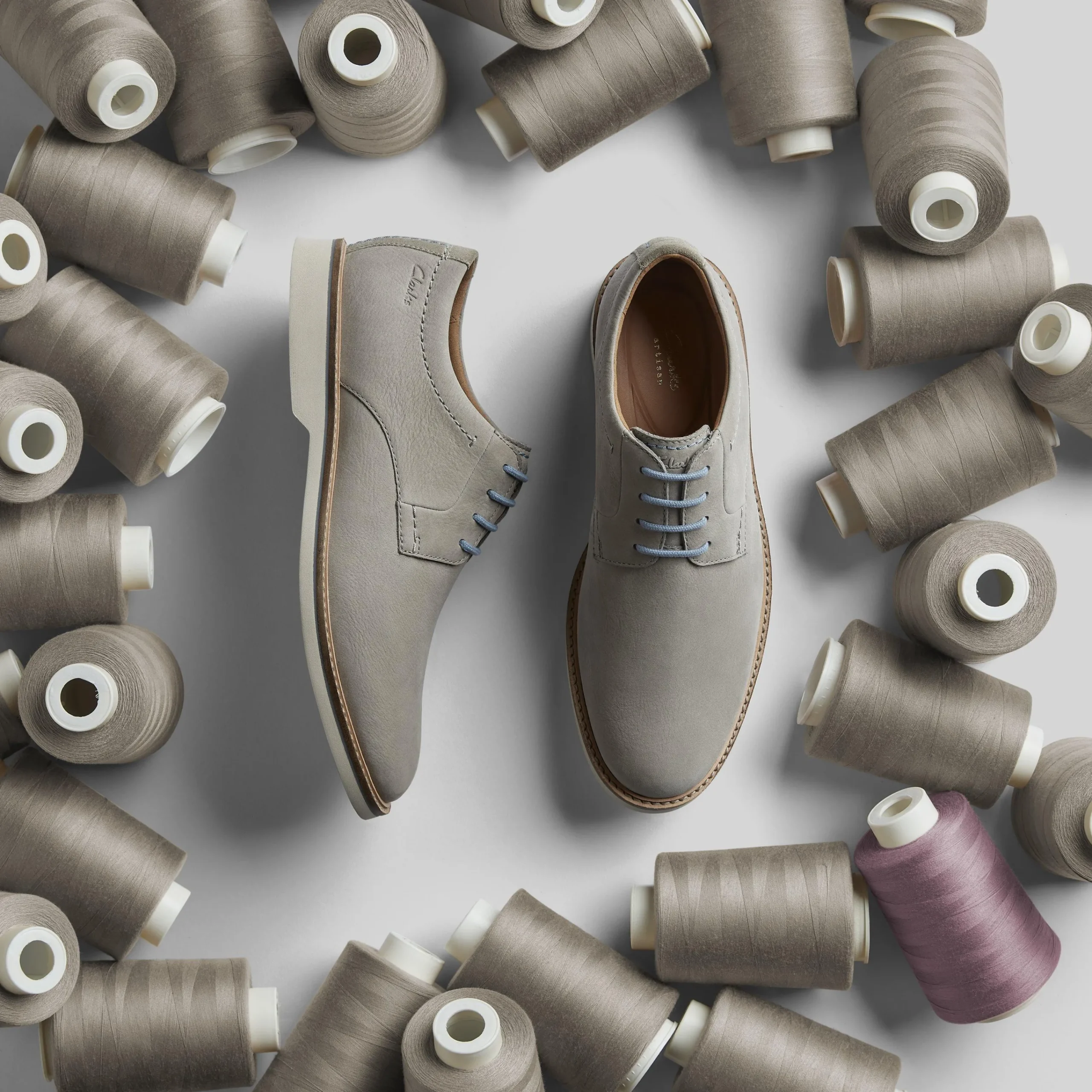 Clarks Atticus LT Lace Grey Nubuck Store