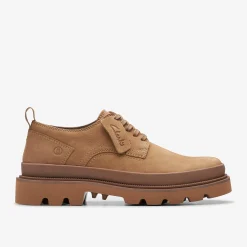 Clarks Badell Lace Dark Sand Nubuck Clearance