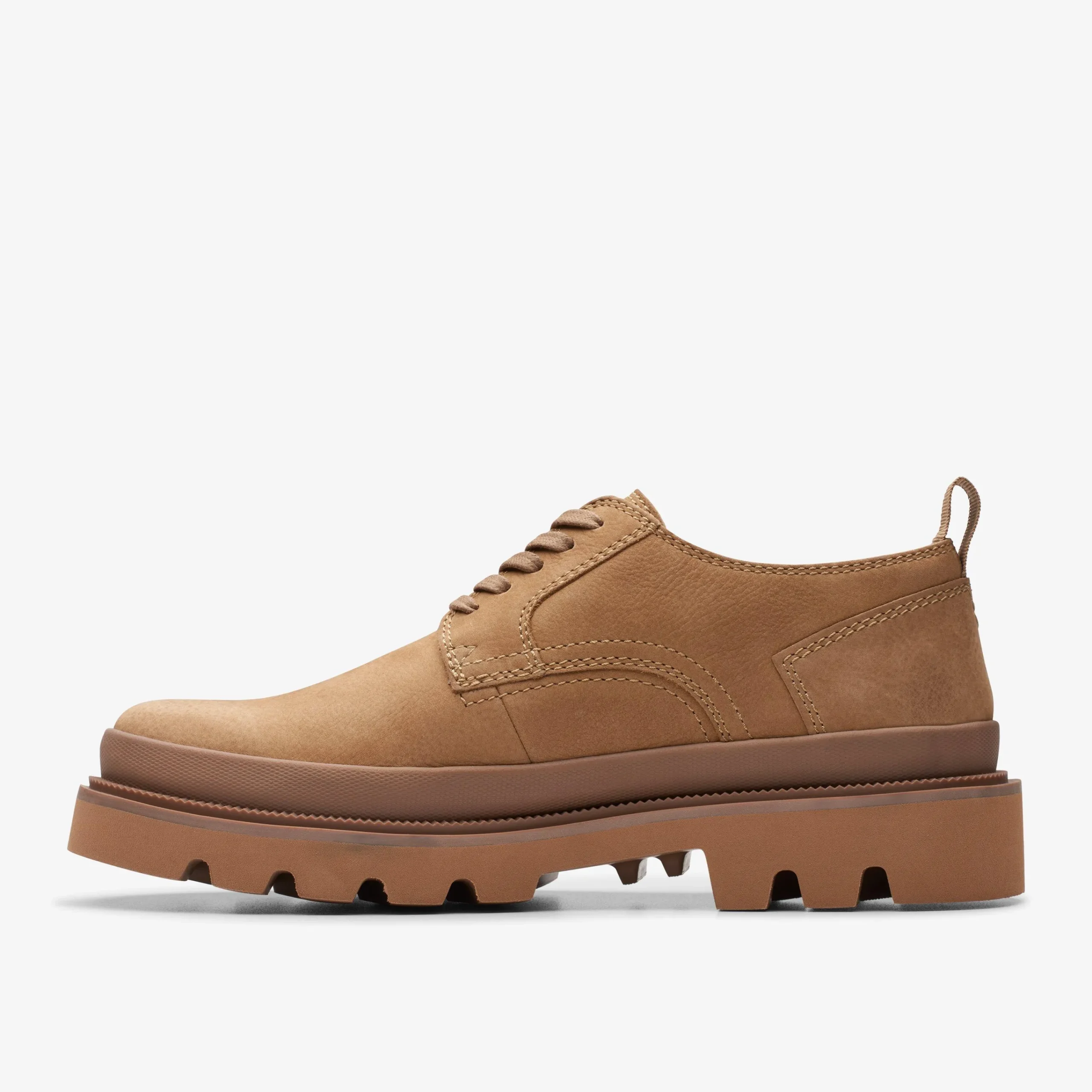 Clarks Badell Lace Dark Sand Nubuck Clearance