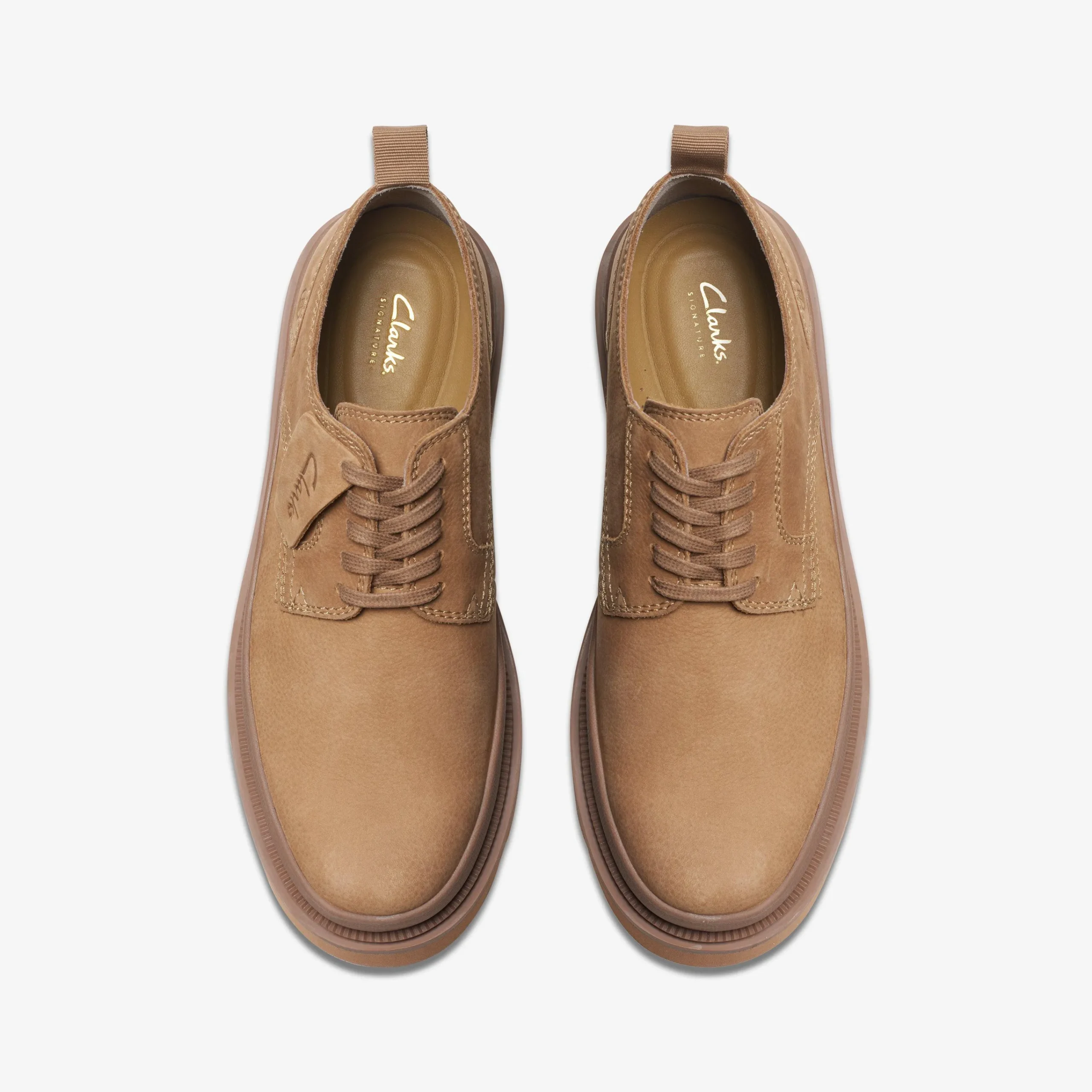 Clarks Badell Lace Dark Sand Nubuck Clearance