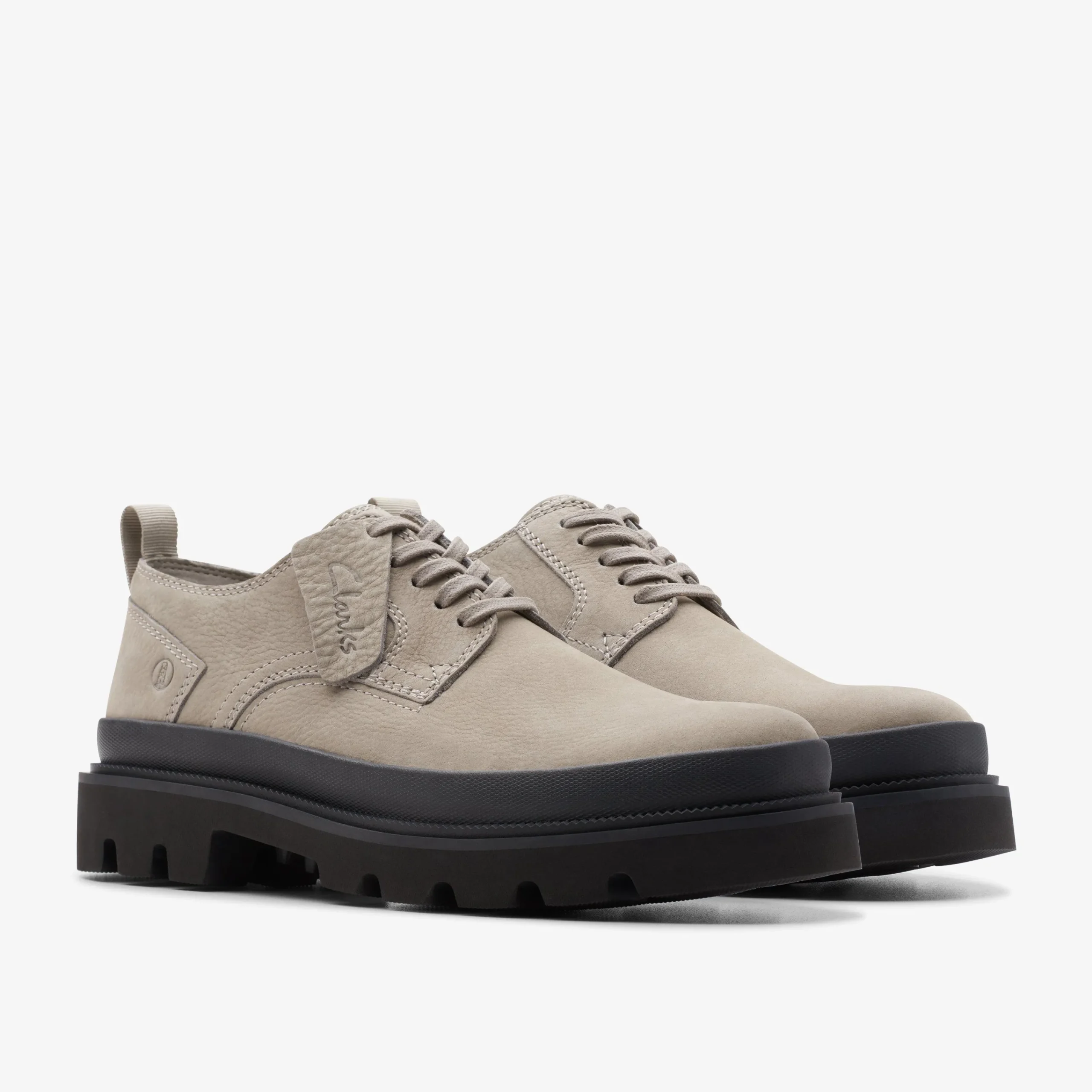 Clarks Badell Lace Grey Nubuck Outlet