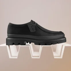 Clarks Badell Seam Black Nubuck Discount