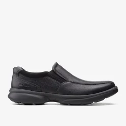 Clarks Bradley Step Black Tumbled Leather Hot