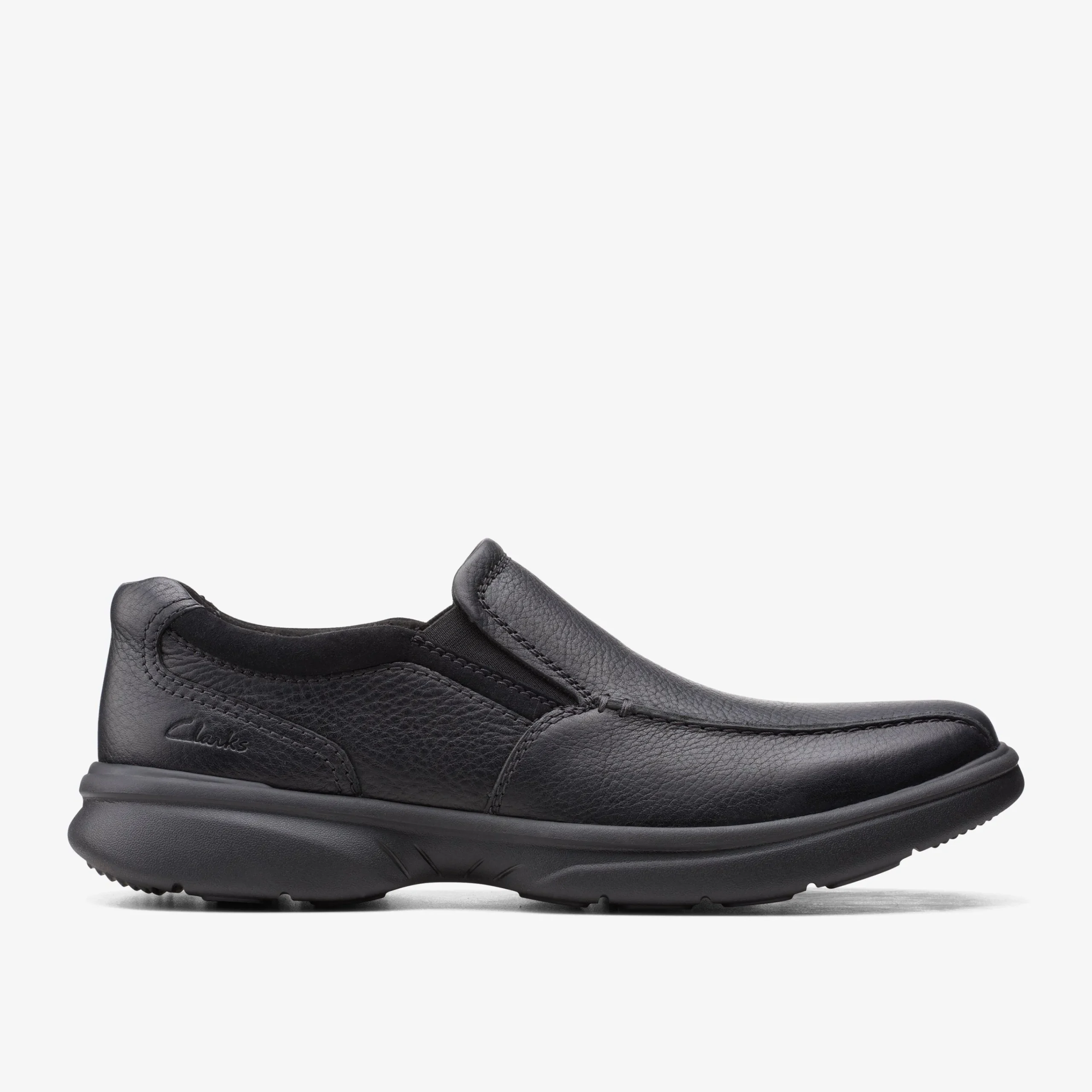 Clarks Bradley Step Black Tumbled Leather Hot