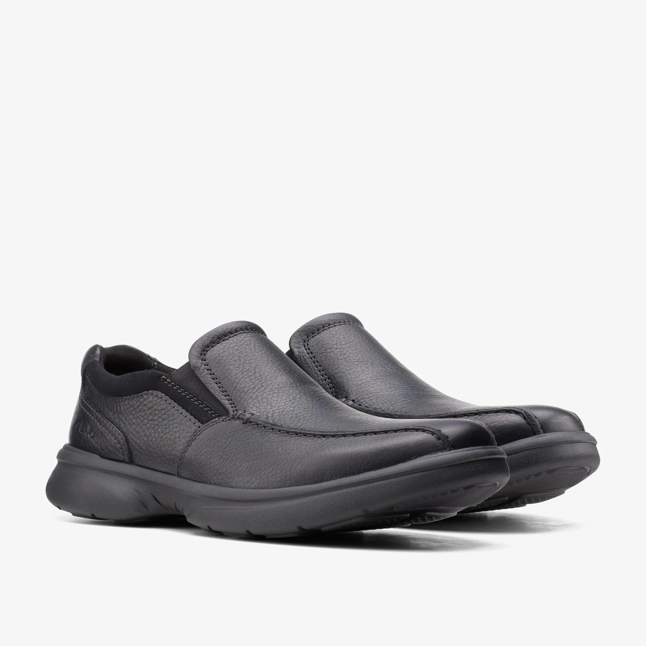 Clarks Bradley Step Black Tumbled Leather Hot
