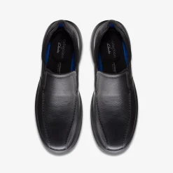 Clarks Bradley Step Black Tumbled Leather Hot