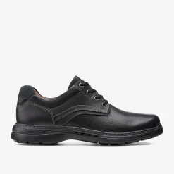 Clarks Brawley Pace Black Leather Flash Sale