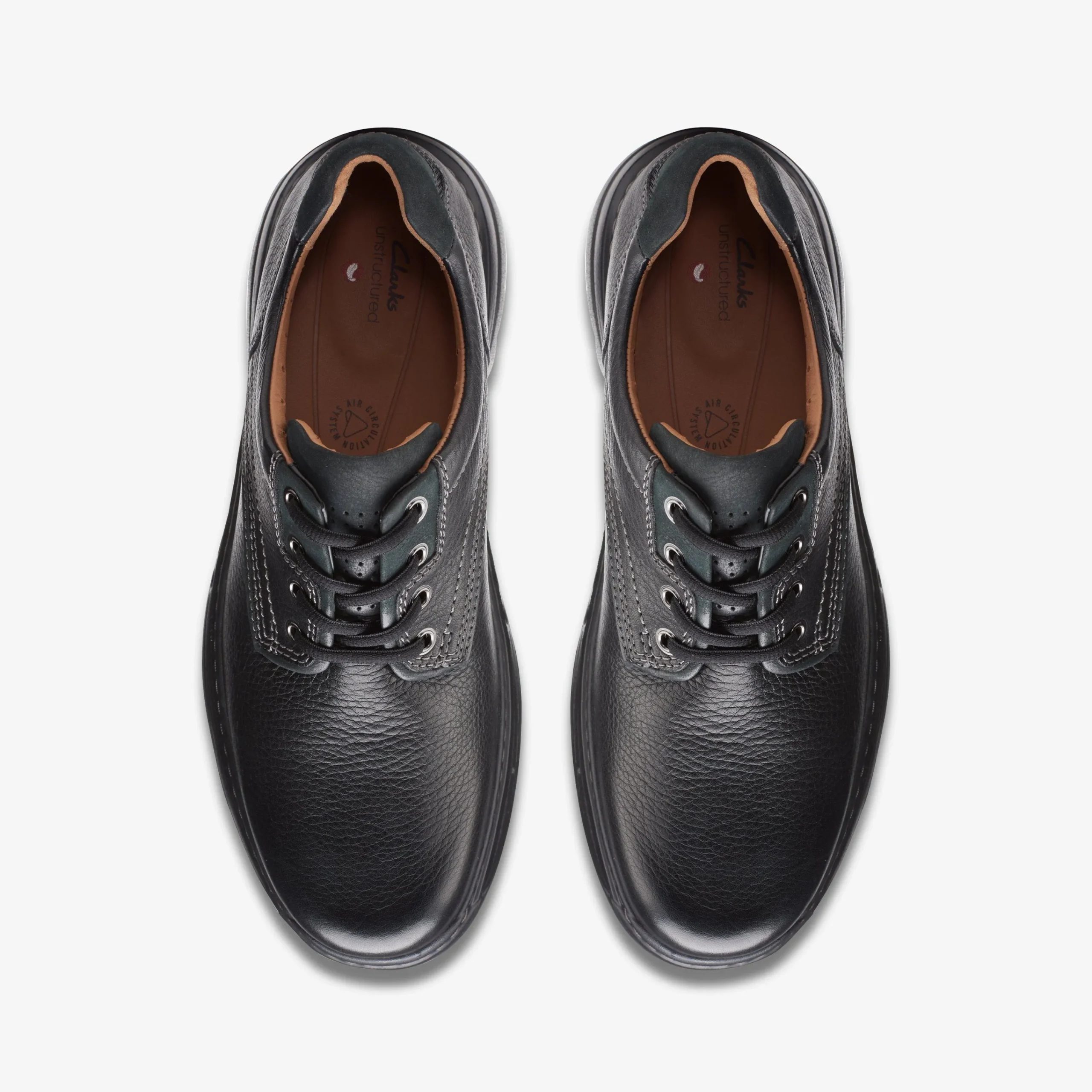 Clarks Brawley Pace Black Leather Flash Sale