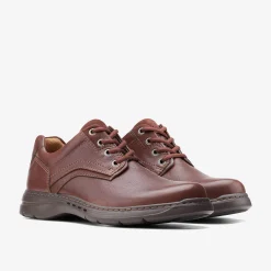 Clarks Brawley Pace Mahogany Leather New