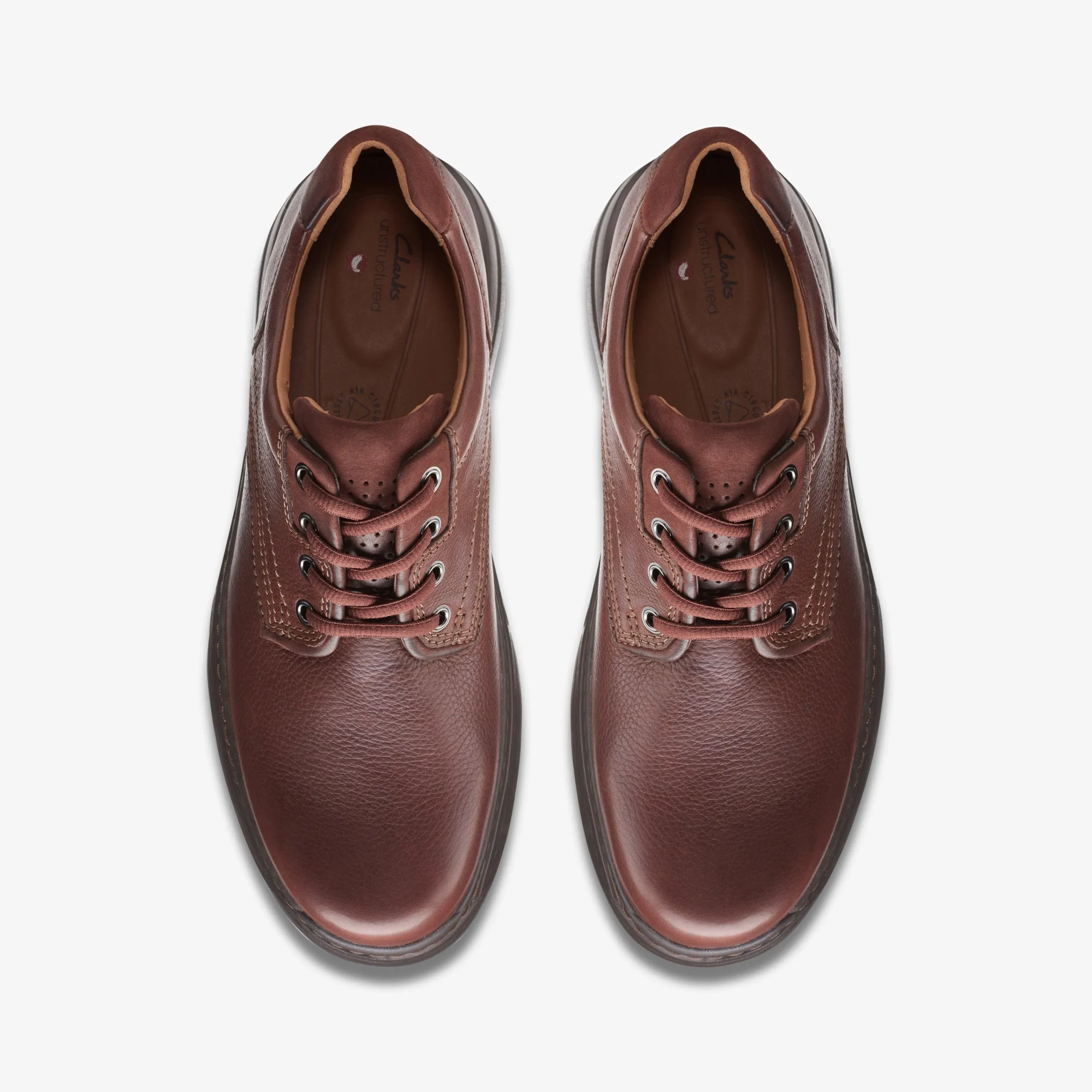 Clarks Brawley Pace Mahogany Leather New