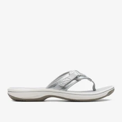 Clarks BREEZE SEA Silver Synthetic Flash Sale