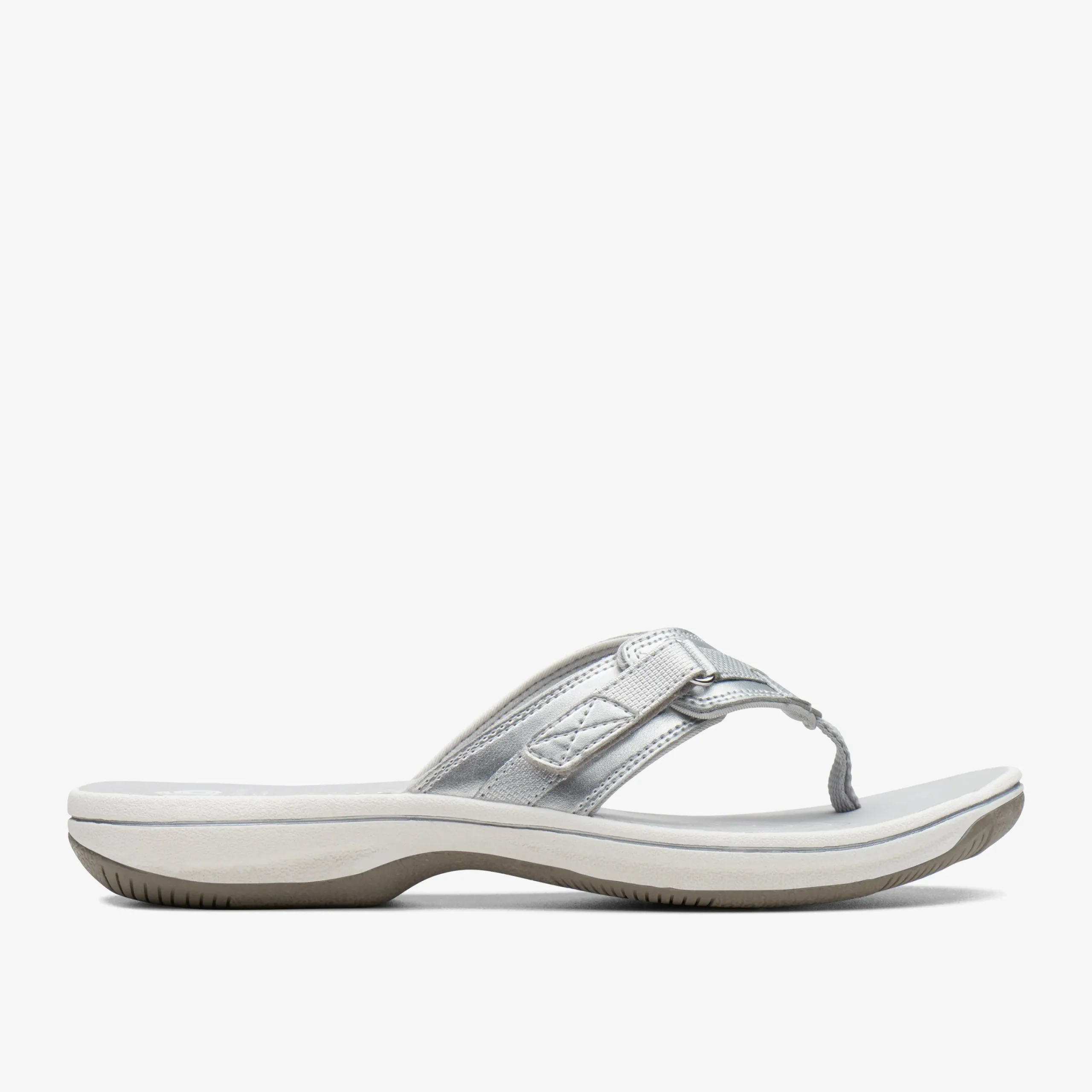 Clarks BREEZE SEA Silver Synthetic Flash Sale