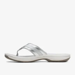 Clarks BREEZE SEA Silver Synthetic Flash Sale